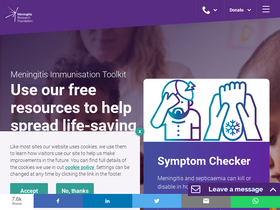 'meningitis.org' screenshot