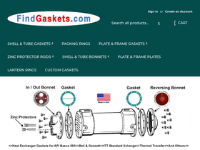 findgaskets.com homepage screenshot