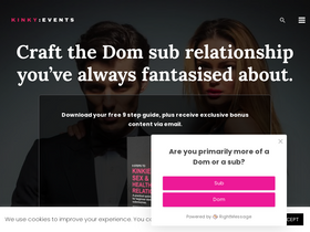 'kinkyevents.co.uk' screenshot