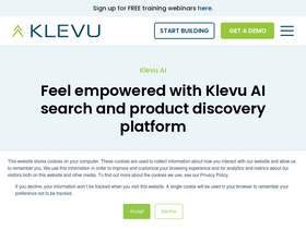 'klevu.com' screenshot