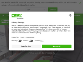 'murrelektronik.com' screenshot