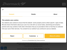 'zhermack.com' screenshot