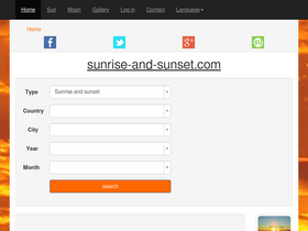 'sunrise-and-sunset.com' screenshot