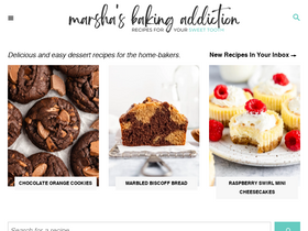 'marshasbakingaddiction.com' screenshot