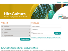 'hireculture.org' screenshot