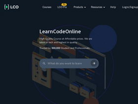 'learncodeonline.in' screenshot