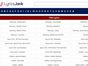 'lyricsjonk.com' screenshot