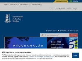 'ccsa.ufs.br' screenshot