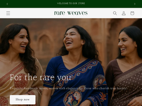 rareweaves.in homepage screenshot