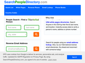 'searchpeopledirectory.com' screenshot