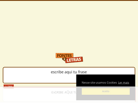 'fonteseletras.com' screenshot