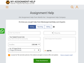 'myassignmenthelp.com' screenshot