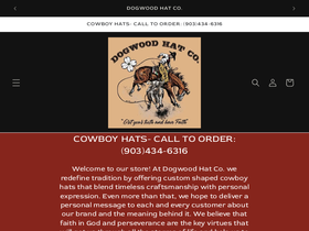 dogwoodhatco.com homepage screenshot