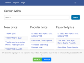 'pesnihi.com' screenshot