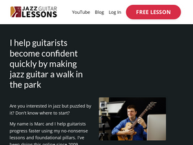 'jazzguitarlessons.net' screenshot