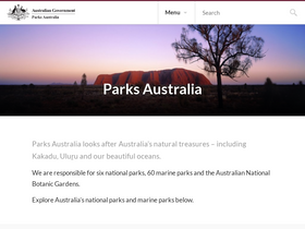 'parksaustralia.gov.au' screenshot