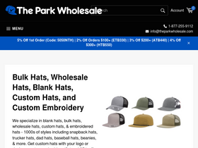 'theparkwholesale.com' screenshot