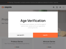 'aspirecig.com' screenshot