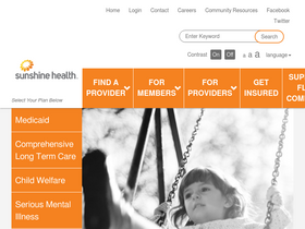 'sunshinehealth.com' screenshot