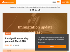 'freemovement.org.uk' screenshot