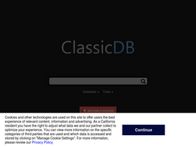 'classicdb.ch' screenshot