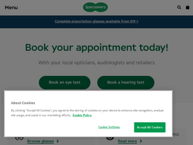 'specsavers.ie' screenshot