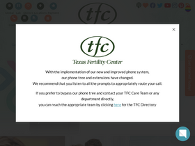 'txfertility.com' screenshot