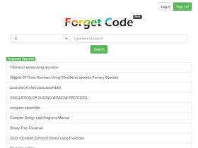 'forgetcode.com' screenshot