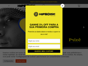 'hipnoise.com.br' screenshot