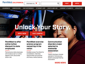 'calu.edu' screenshot