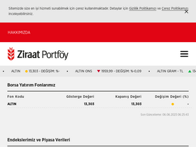 'ziraatportfoy.com.tr' screenshot