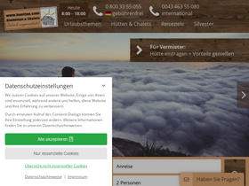 'huetten.com' screenshot