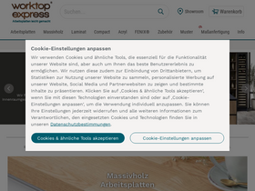 'worktop-express.de' screenshot