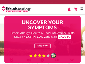 'lifelabtesting.com' screenshot