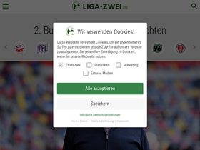 'liga-zwei.de' screenshot