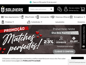 'soldiersnutrition.com.br' screenshot