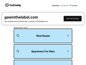 gawinthelabel.com homepage screenshot