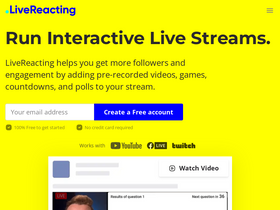'livereacting.com' screenshot