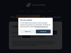 'shrtco.de' screenshot