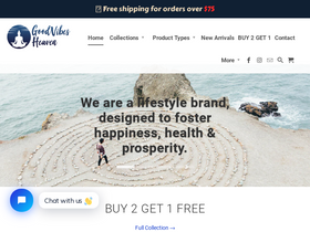 goodvibesheaven.com homepage screenshot