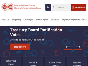 'psacunion.ca' screenshot