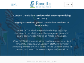 'rosettatranslation.com' screenshot