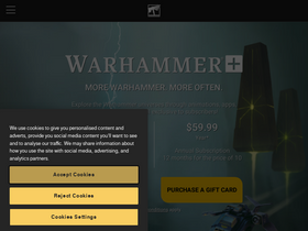 'warhammerplus.com' screenshot