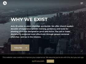 'acts29.com' screenshot