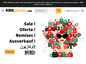 Krnglasses homepage screenshot