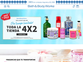 'bathandbodyworks.mx' screenshot