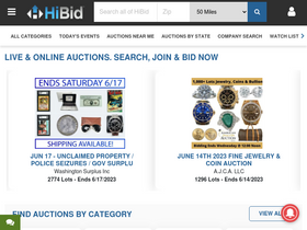 'hibid.com' screenshot