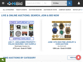 'dsaauctions.hibid.com' screenshot