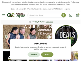 'onlineforequine.co.uk' screenshot