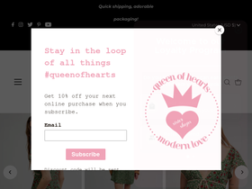 shopqueenofhearts.com homepage screenshot